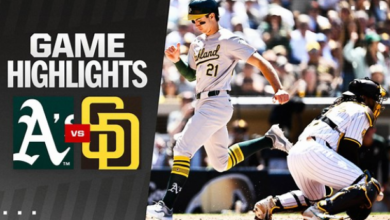 oakland athletics vs padres match player stats​